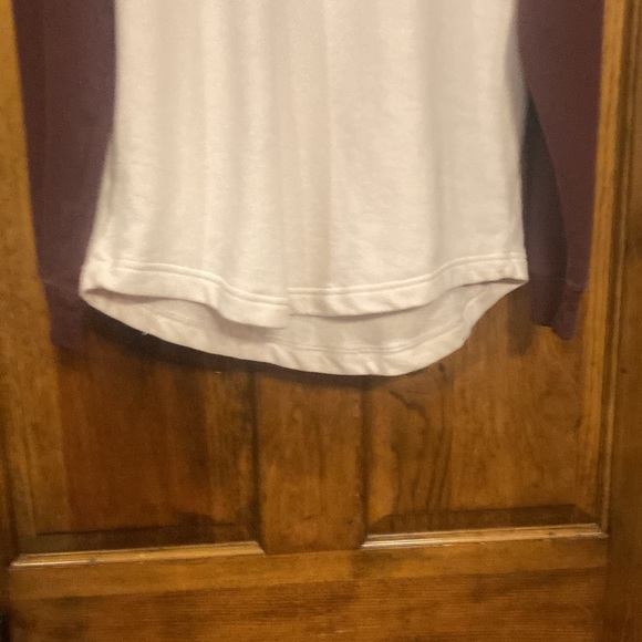 Small PINK Victoria's Secret PINK-Nation Maroon and Ivory Top with Dog Logo - Picture 6 of 11